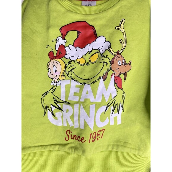 Dr. Seuss The Grinch Long Sleeve Sweatshirt Pants 2pc Set Outfit Boys Girls 3T - Picture 2 of 11